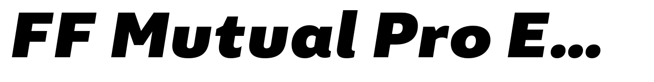 FF Mutual Pro ExtraBold Italic
